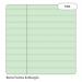 RHINO A4 Tinted Refill Pad 100 Pages / 50 Leaf Green Paper 8mm Lined with Margin HAGFM-0