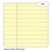 RHINO A4 Tinted Refill Pad 100 Pages / 50 Leaf Yellow Paper 8mm Lined with Margin HAYFM-6