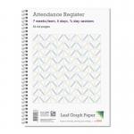 Leaf Graph A4 Attendance Register School Class Mark Wirebound Book (50 pages) LG0903-033-2