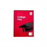 RHINO Education A4+ College Pad 140 Pages / 70 Leaf 8mm Lined with Margin RCPA4C-6
