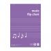 RHINO Education A1 Music Flip Chart Pad 30 Leaf 5 Music Staves with Plain Reverse REMFC-0