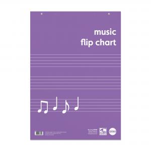 Image of RHINO Education A1 Music Flip Chart Pad 30 Leaf 5 Music Staves with