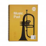 RHINO A4+ Twin wire Music Pad 48 page, 12 Music Staves REMM4S-0