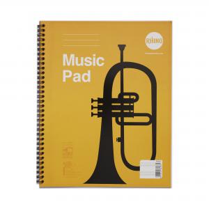 Image of RHINO A4 Twin wire Music Pad 48 page, 12 Music Staves REMM4S-0