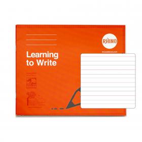 RHINO Education 6.5 x 8 Handwriting Book 32 Pages / 16 Leaf Wide-Ruled 6mm Lines Centred on 20mm Lines REXB2-0