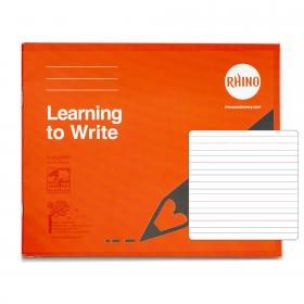 RHINO Education 6.5 x 8 Handwriting Book 32 Pages / 16 Leaf Narrow-Ruled 4mm Lines Centred on 15mm Lines REXB4-4