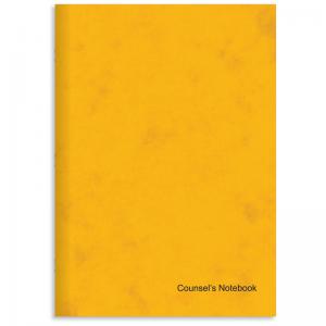 RHINO A4 Perforated Counsels Notebook 96 Pages 48 Leaf Yellow 8mm
