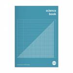 RHINO Education A4 Science Book 64 Pages / 32 Leaf 8mm Lined with Margin with 1:5:10 Graph Reverse SDSC1BU-2