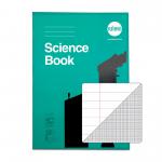 RHINO Education A4 Science Book 64 Pages / 32 Leaf 8mm Lined with Margin with 1:5:10 Graph Reverse SDSC1BU-2