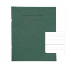 RHINO 8 x 6.5 Handwriting Book 32 Pages / 16 Leaf Dark Green Narrow-Ruled 4mm Lines Centred on 15mm Lines SDXB6-8