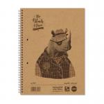 RHINO Recycled A4+ Twinwire Notebook 160 Pages / 80 Leaf 8mm Lined with Margin SRS4S8-8