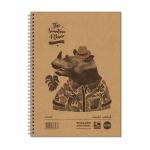 RHINO Recycled A4 Twinwire Hardback Notebook 160 Pages / 80 Leaf 8mm Lined SRTWA4-6