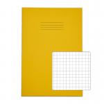 RHINO A4 Exercise Book 32 Pages / 16 Leaf Yellow 7mm Squared VDU014-100-6