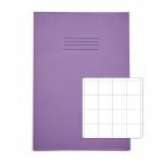 RHINO A4 Exercise Book 32 Pages / 16 Leaf Purple 20mm Squared VDU014-300-0