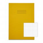 RHINO 13 x 9 A4+ Oversized Exercise Book 40 Pages / 20 Leaf Yellow 7mm Squared VDU024-300-2