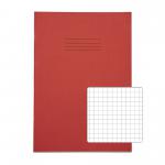 RHINO 13 x 9 A4+ Oversized Exercise Book 40 Pages / 20 Leaf Red 7mm Squared VDU024-310-4