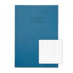 RHINO 13 x 9 A4+ Oversized Exercise Book 40 Pages / 20 Leaf Light Blue 7mm Squared VDU024-360-4