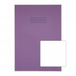 RHINO 13 x 9 A4+ Oversized Exercise Book 48 pages / 24 Leaf Purple Plain VDU048-124-2
