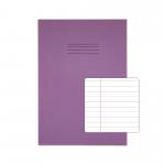 RHINO 13 x 9 A4+ Oversized Exercise Book 48 pages / 24 Leaf Purple 8mm Lined with Margin VDU048-214-2