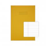 RHINO 13 x 9 A4+ Oversized Exercise Book 48 pages / 24 Leaf Yellow 8mm Lined with Margin VDU048-243-6