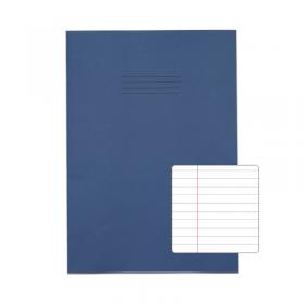 RHINO 13 x 9 A4+ Oversized Exercise Book 48 pages / 24 Leaf Dark Blue 8mm Lined with Margin VDU048-277-0