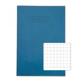 RHINO 13 x 9 A4+ Oversized Exercise Book 48 pages / 24 Leaf Light Blue 10mm Squared VDU048-316-8