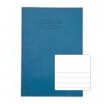 RHINO 13 x 9 A4+ Oversized Exercise Book 48 pages / 24 Leaf Light Blue Top Half Plain and Bottom Half 12mm Lined VDU048-400-6