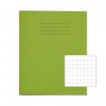 RHINO 8 x 6.5 Exercise Book 32 Pages / 16 Leaf Light Green 10mm Squared VEX142-217-6