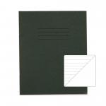 RHINO 8 x 6.5 Exercise Book 48 Pages / 24 Leaf Dark Green 8mm Lined with Plain Reverse VEX342-189-6