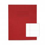 RHINO 8 x 6.5 Exercise Book 48 Pages / 24 Leaf Red 8mm Lined with Margin VEX342-228-4
