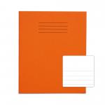 RHINO 8 x 6.5 Exercise Book 48 pages / 24 Leaf Orange Top Half Plain and Bottom Half 12mm Lined VEX342-290-2