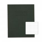 RHINO 8 x 6.5 Exercise Book 48 Pages / 24 Leaf Dark Green 10mm Squared VEX342-325-0