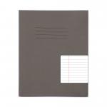 RHINO 8 x 6.5 Exercise Book 48 Pages / 24 Leaf Grey 8mm Lined with Margin VEX342-330-2