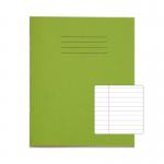 RHINO 8 x 6.5 Exercise Book 48 pages / 24 Leaf Light Green 8mm Lined with Margin VEX342-367-2