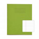 RHINO 8 x 6.5 Exercise Book 48 pages / 24 Leaf Light Green 8mm Lined with Margin VEX342-367-2