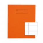 RHINO 8 x 6.5 Exercise Book 48 pages / 24 Leaf Orange 8mm Lined with Margin VEX342-370-0