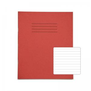 RHINO 8 x 6.5 Exercise Book 48 pages 24 Leaf Red 8mm Lined