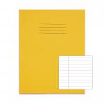 RHINO 9 x 7 Exercise Book 48 Pages / 24 Leaf Yellow 8mm Lined with Margin VEX352-115-6