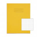 RHINO 9 x 7 Exercise Book 48 Pages / 24 Leaf Yellow 7mm Squared VEX352-128-4