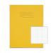 RHINO 9 x 7 Exercise Book 48 Pages / 24 Leaf Yellow 7mm Squared VEX352-128-4
