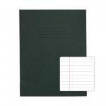 RHINO 9 x 7 Exercise Book 48 Pages / 24 Leaf Dark Green 8mm Lined with Margin VEX352-63-4