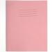 RHINO 8 x 6.5 Exercise Book 80 Pages / 40 Leaf Pink Plain VEX544-15-4