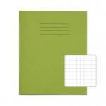 RHINO 8 x 6.5 Exercise Book 80 Pages / 40 Leaf Light Green 10mm Squared VEX544-222-0