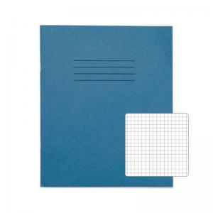 RHINO 8 x 6.5 Exercise Book 80 Pages  40 Leaf Light Blue 5mm Squared