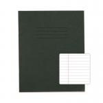 RHINO 8 x 6.5 Exercise Book 80 Pages / 40 Leaf Dark Green 8mm Lined with Margin VEX544-73-2