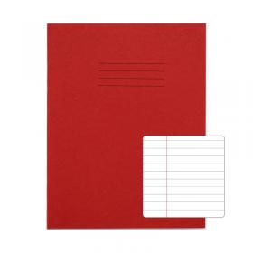 RHINO 9 x 7 Exercise Book 80 Pages 40 Leaf Red 8mm Lined with Margin VEX554-135-8