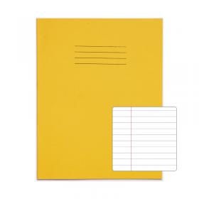 RHINO 9 x 7 Exercise Book 80 Pages 40 Leaf Yellow 8mm Lined with Margin VEX554-148-6