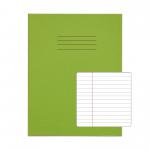 RHINO 9 x 7 Exercise Book 80 Pages / 40 Leaf Light Green 6mm Lined with Margin VEX554-177-0
