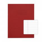 RHINO 9 x 7 Exercise Book 80 Pages / 40 Leaf Red 6mm Lined with Margin VEX554-193-6