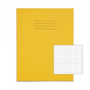 RHINO 9 x 7 Exercise Book 80 Pages  40 Leaf Yellow 5mm Squared